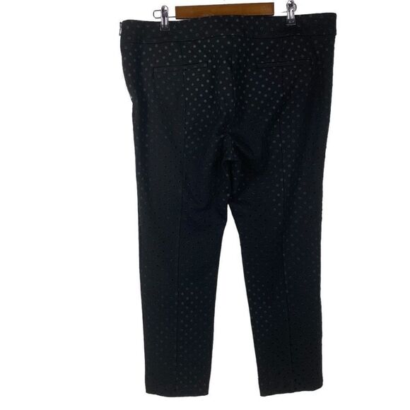 Ann Taylor Side Zip Flocked Dot Ankle Pants size 18 - Picture 2 of 5